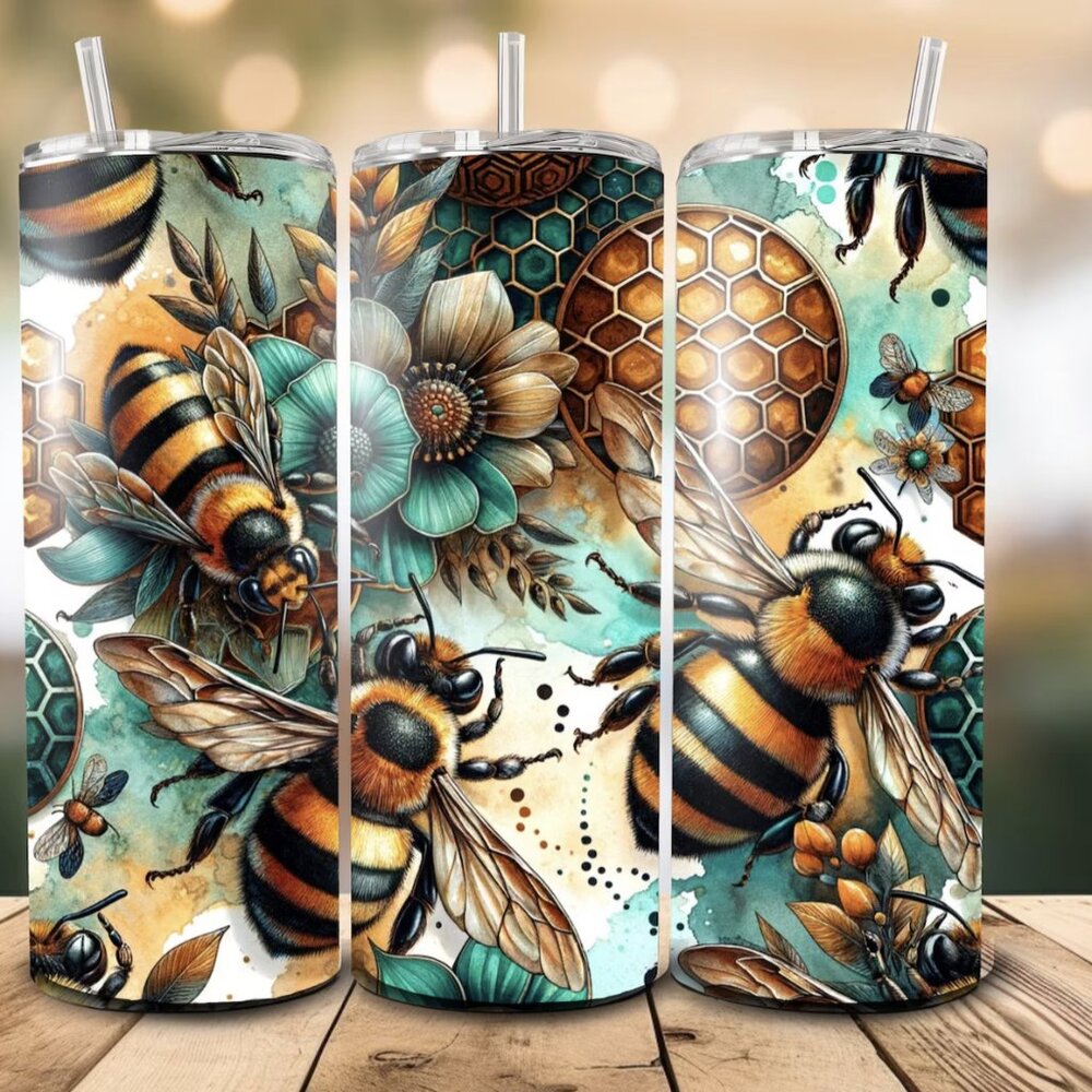 Bee Tumbler Teal